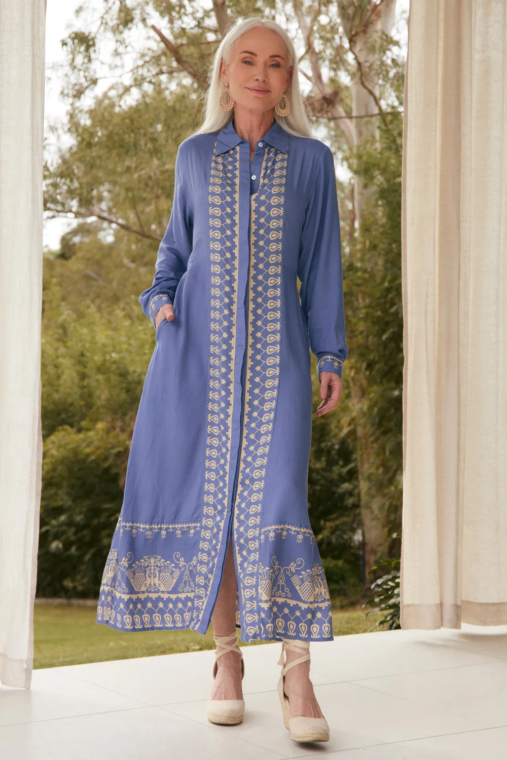 Bare Glow Seasonal Fit Gracie Shirt Dress in Breeze