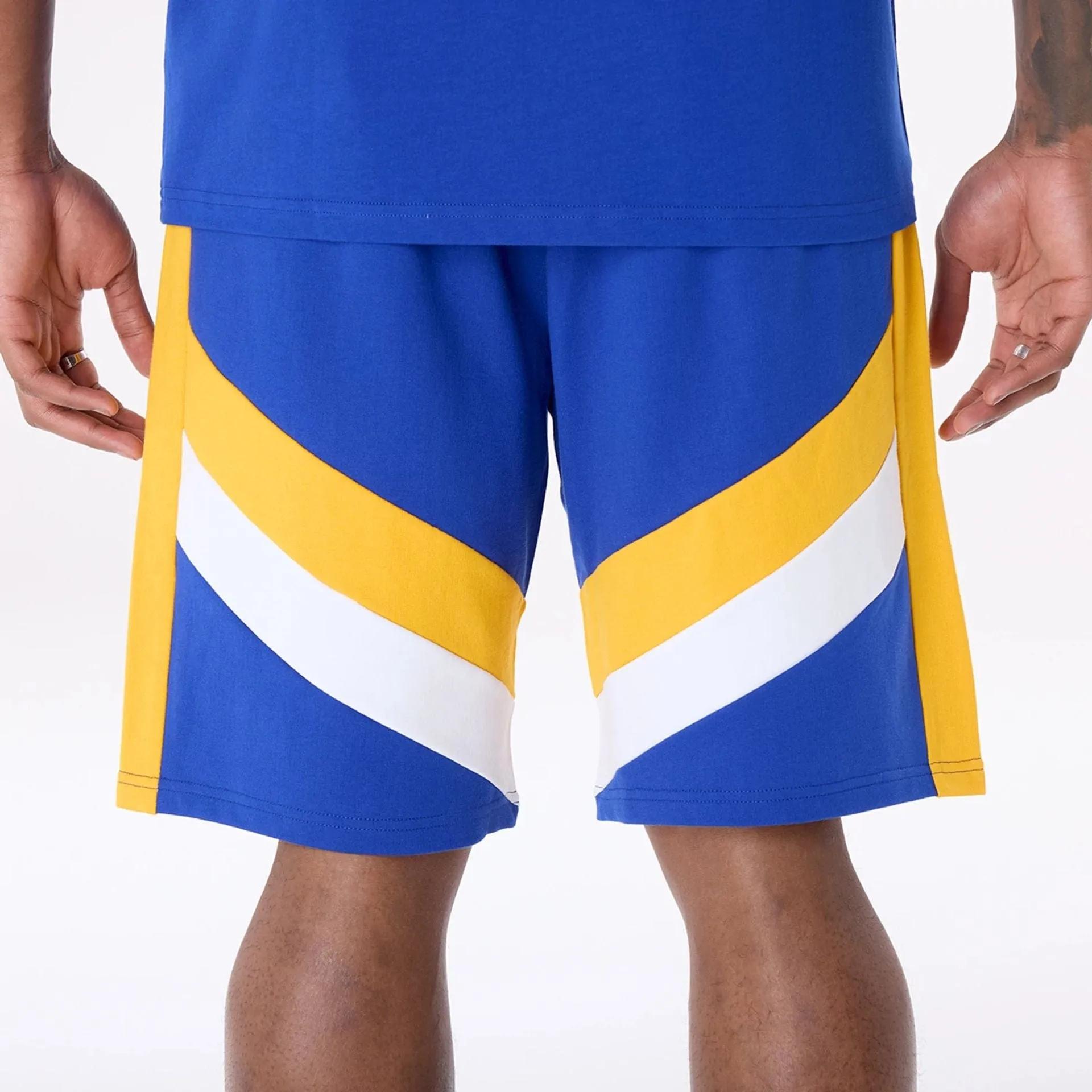 Golden State Warriors NBA Panel Blue Shorts Breezy Motion Motion Flex Fit