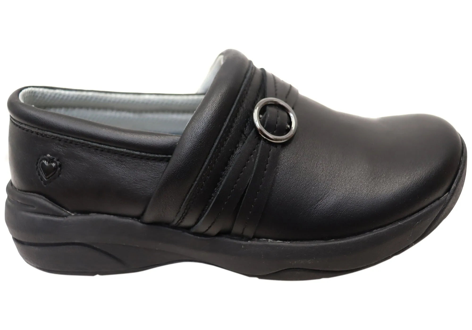 Urban Walking Comfortable Forefoot Nurse Mates Ceri Womens Comfortable Wide Fit Leather Slip On Shoes