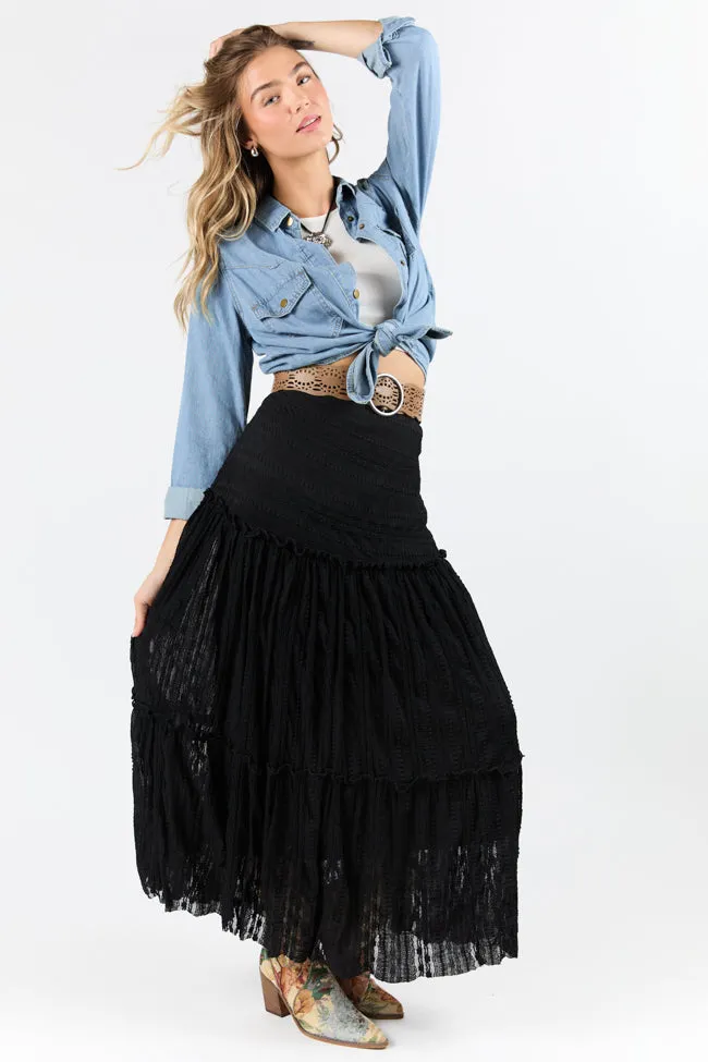 Gussied Up Yoke Detail Chambray Button Down Shirt FadeResistantColors Hidden pockets