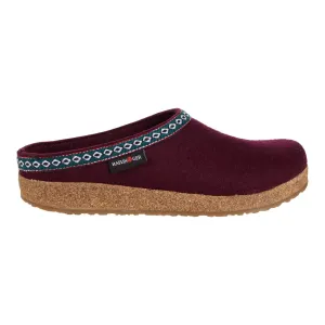 Season Ready Zip Design Haflinger Women's GZ Braid Bordo