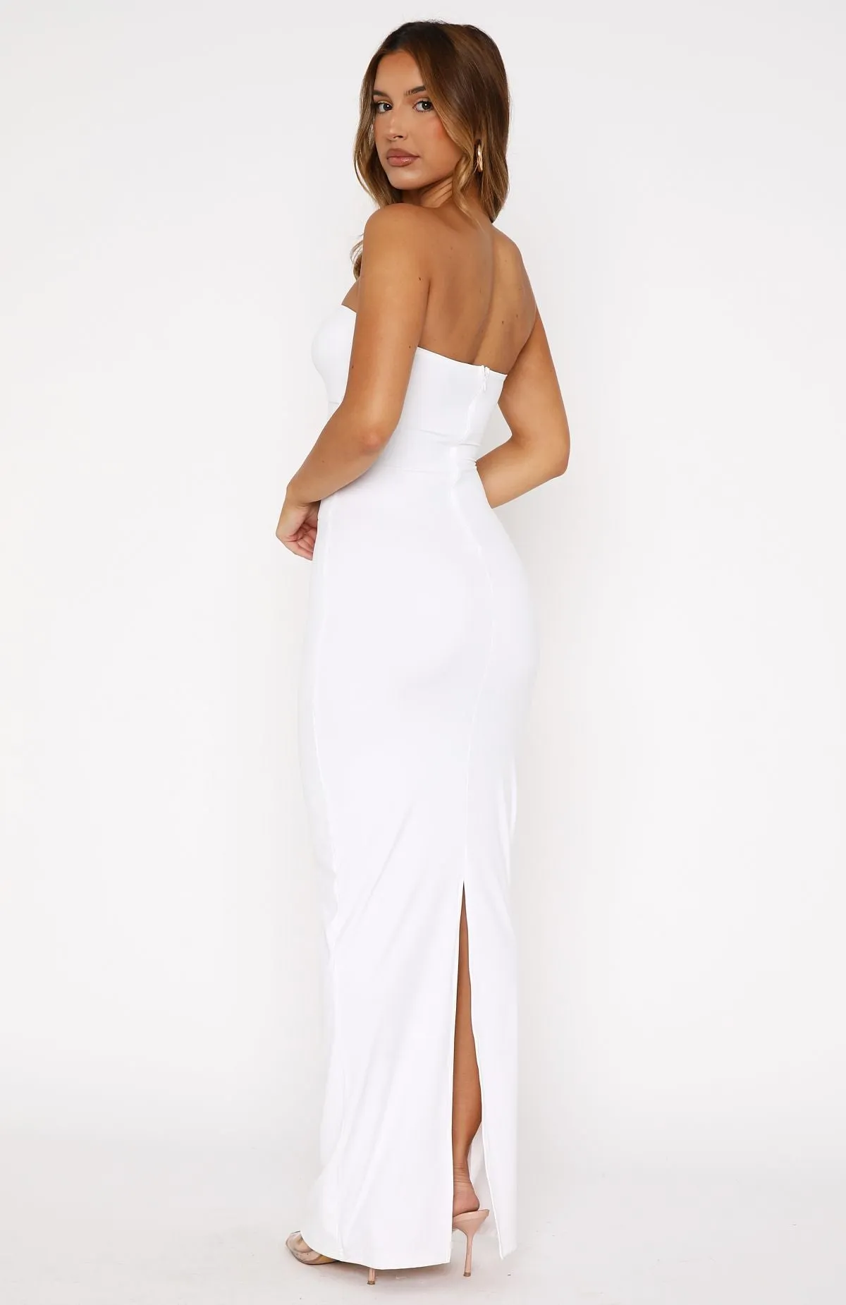 Life After Love Maxi Dress White Minimal Core Relax Cut
