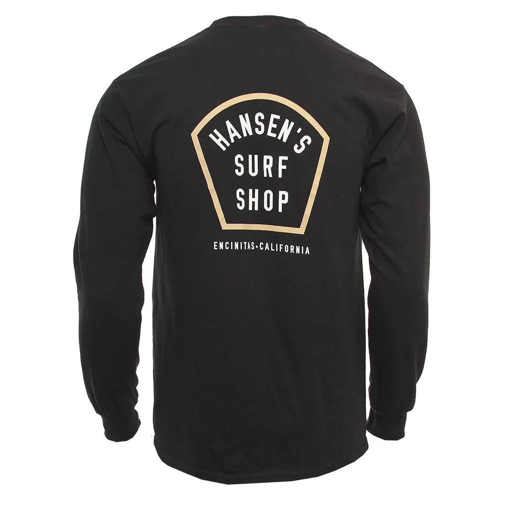 Hansen Mens Shirt Coffin LS Garment Dyed Technique