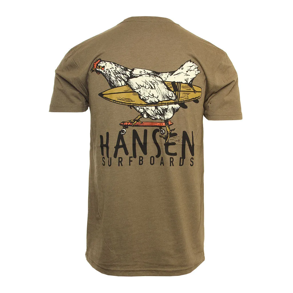Hansen Mens Shirt Surfing Chicken Chilly Day Comfort Casual Style Wear