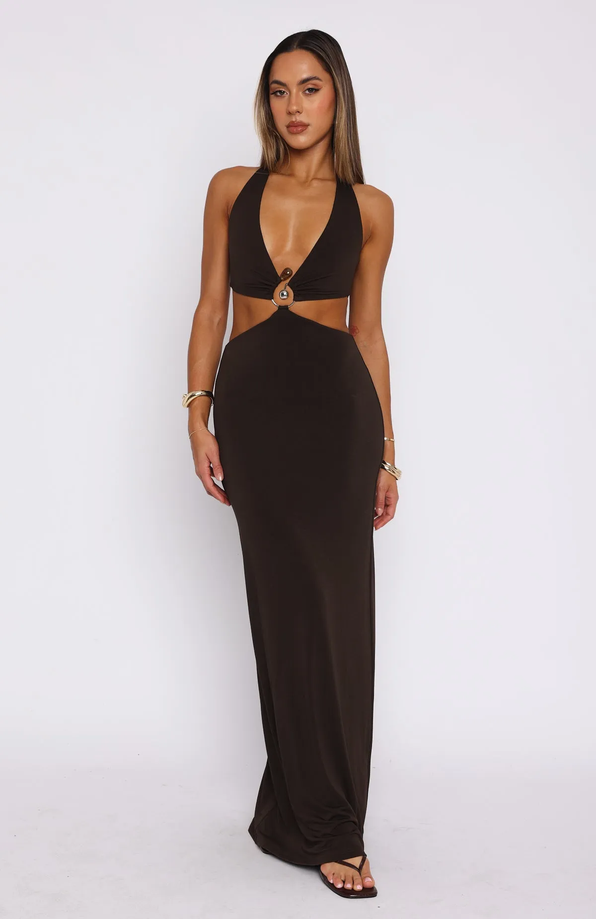 Classic Move Haven't Met You Maxi Dress Chocolate