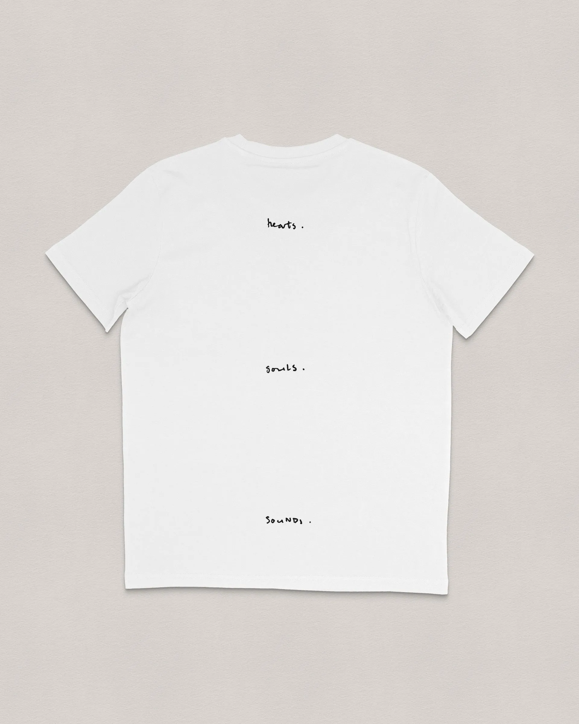 Collared formality Heathered Texture Hearts Souls Sounds T-shirt