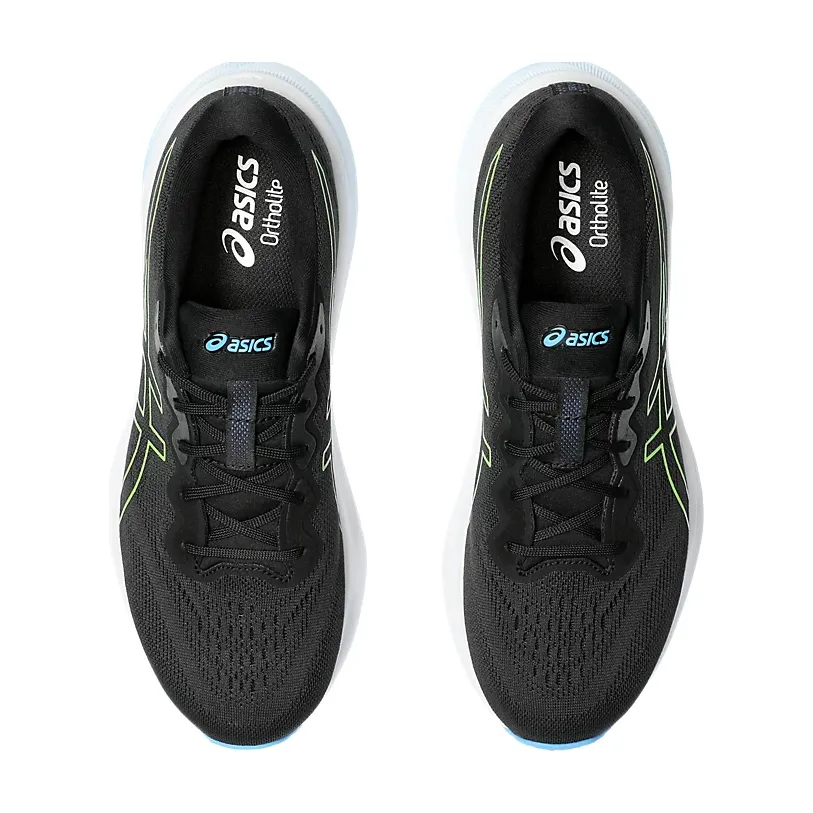 breathable - lining - breathability shoes Asics Mens Trainer Gel-Pulse 15 Black/Electric Lime