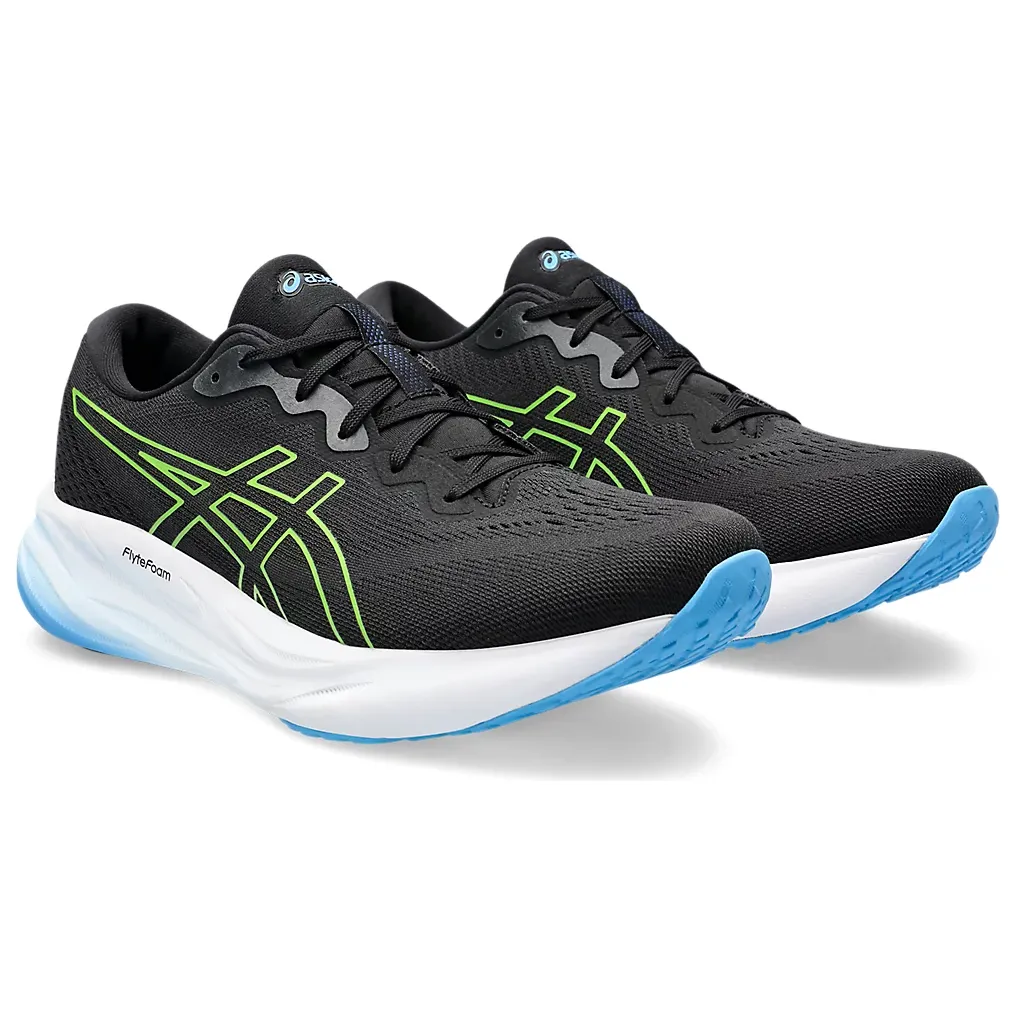 Asics Mens Trainer Gel-Pulse 15 Black/Electric Lime padded tongue shoes