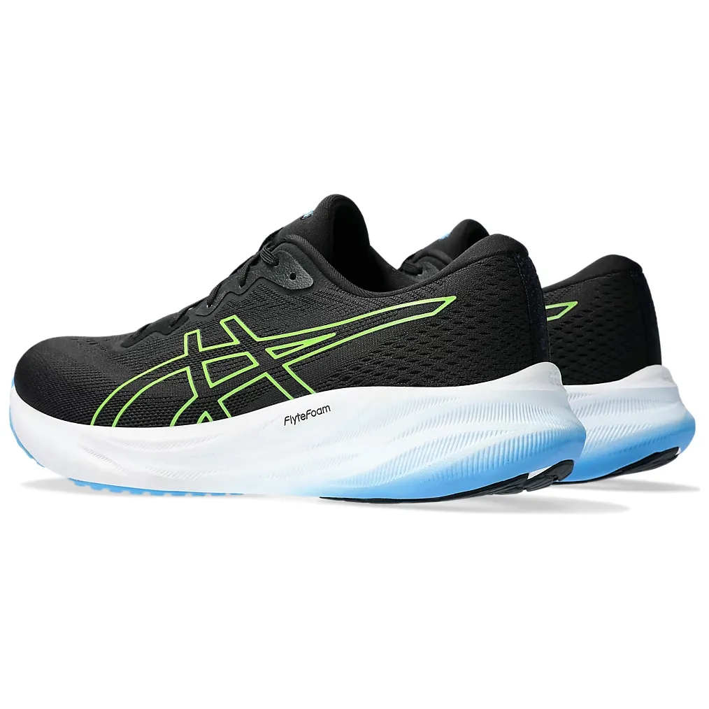 running in well - maintained tracks shoes no - tie running shoes Asics Mens Trainer Gel-Pulse 15 Black/Electric Lime