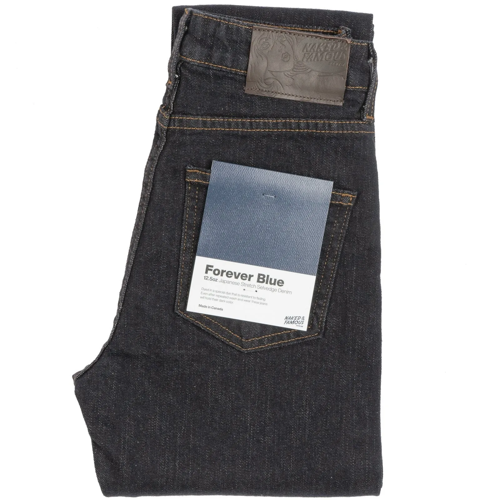 Fashion Daily Breathable Denim High Skinny - Forever Blue Stretch Selvedge