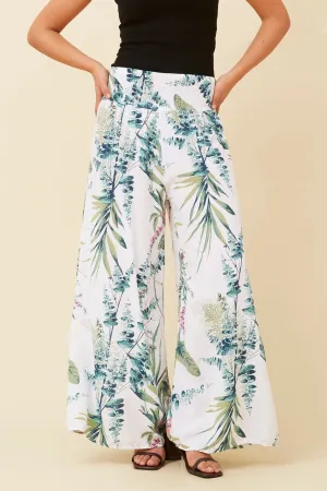 Quick Comfort Comfy Ease JANINE TROPICAL PRINT PANTS