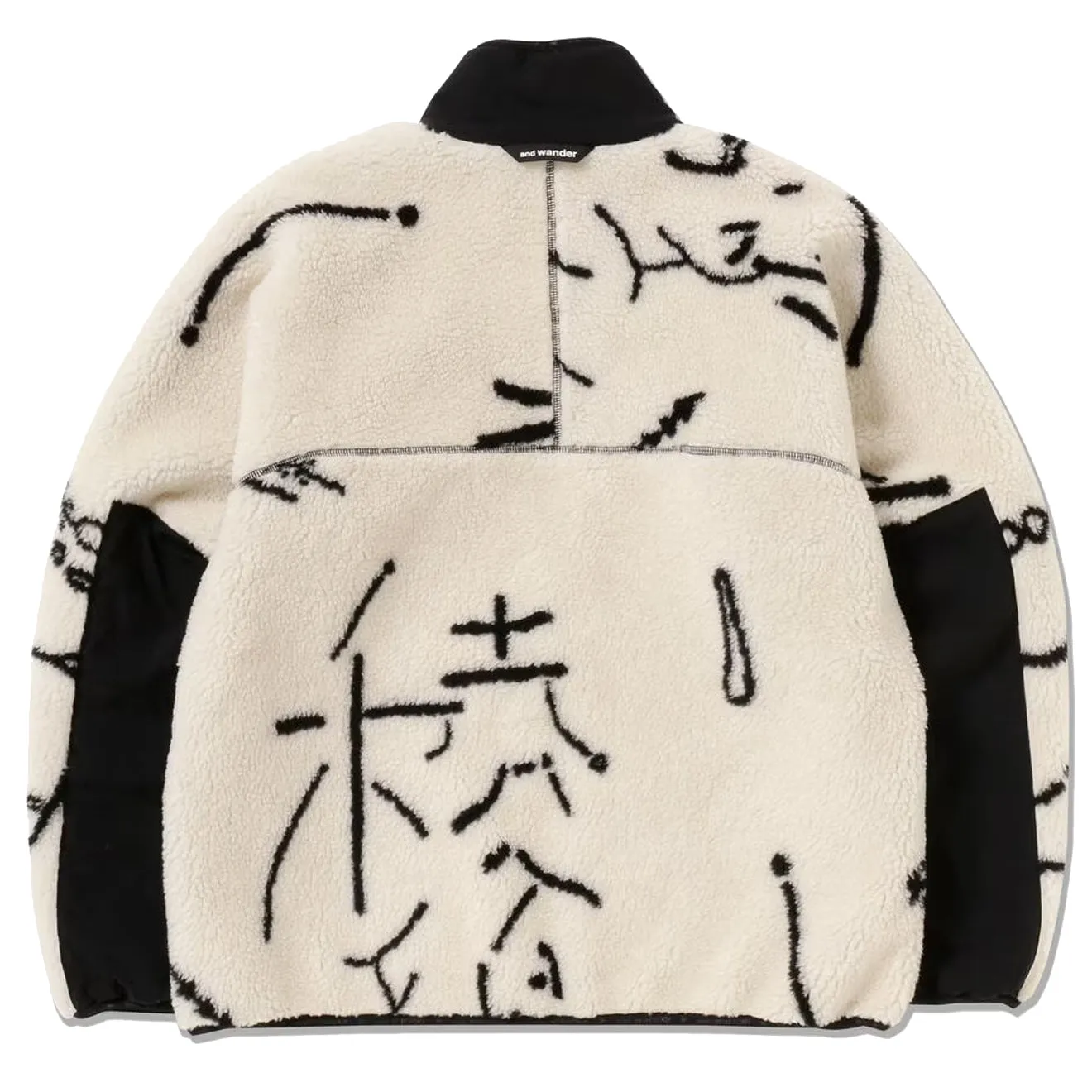 Season Transition And Wander Womens Daijiro Ohara Map Key Boa Jacket Off White