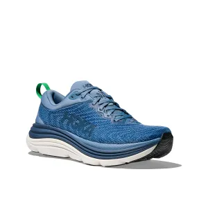 running with a headlamp Hoka Mens Trainer Gaviota 5 Downpour/Thunder Cloud