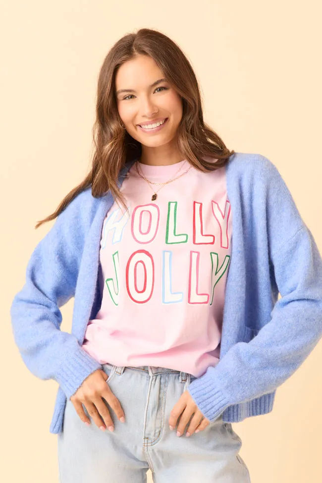 Holly Jolly Light Pink Graphic Tee Smart Look