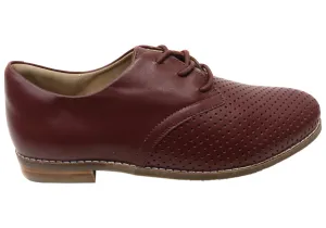 Strike Hike Homyped Empress Derby Womens Supportive Leather Lace Up Shoes