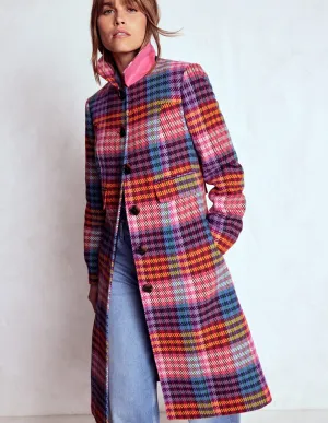 St Albans Coat-Rainbow Blanket Multi Gingham Lightweight Packability
