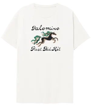 Timeless Fit Horse Illustration White T-Shirt
