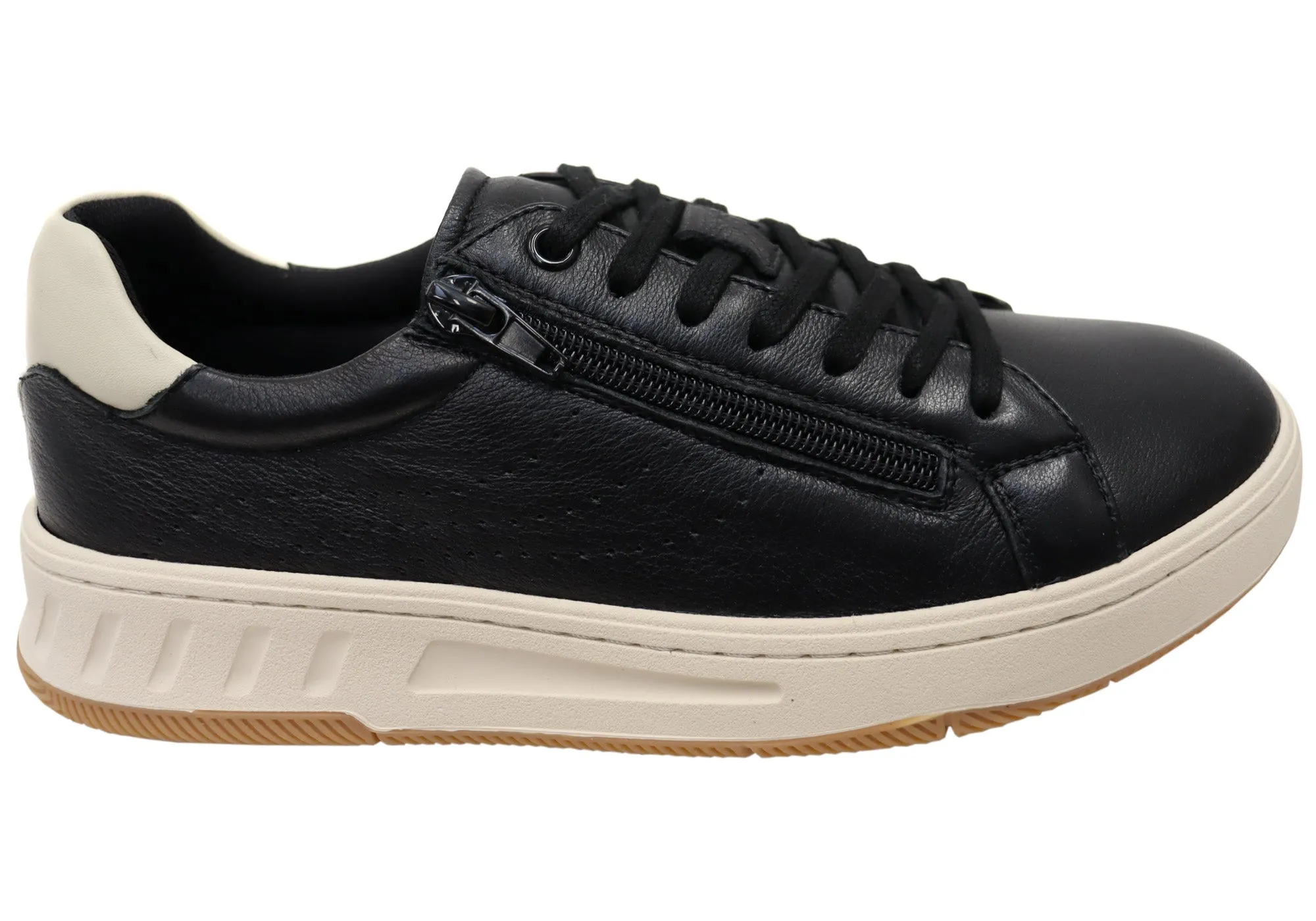 Hush Puppies Spin Womens Comfortable Leather Lace Up Shoes Effortless Style Cool Texture