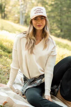 Mariah Ivory Relaxed Long Sleeve Pullover Tunic SALE Stage Soul