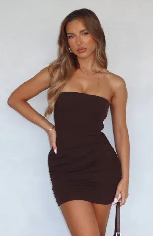 Chill Vibes Quick Match I Guess So Mini Dress Chocolate