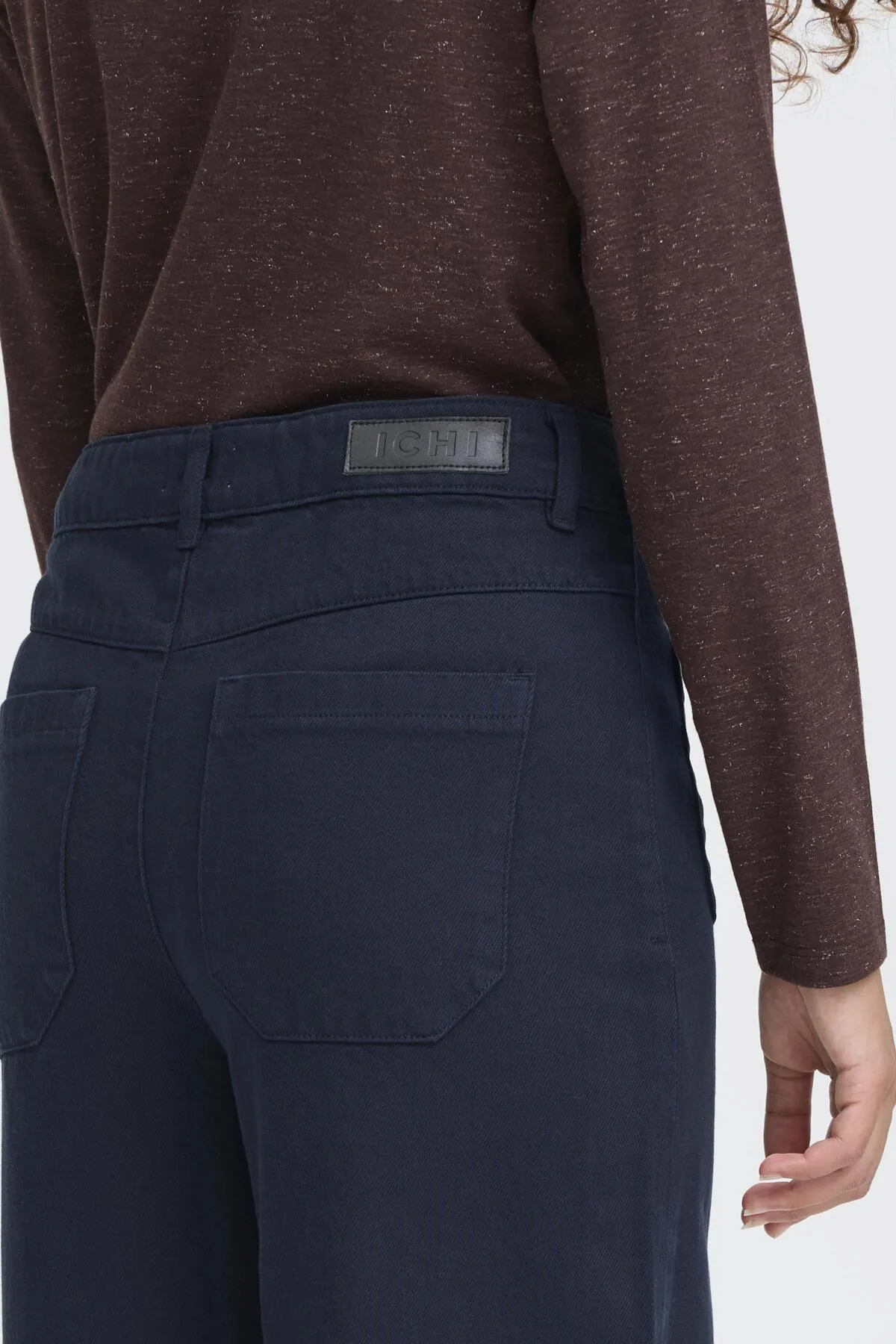 Ichi Womens Jeans Hezano Dark Navy Chic Design Style Minimalist Eco Friendly