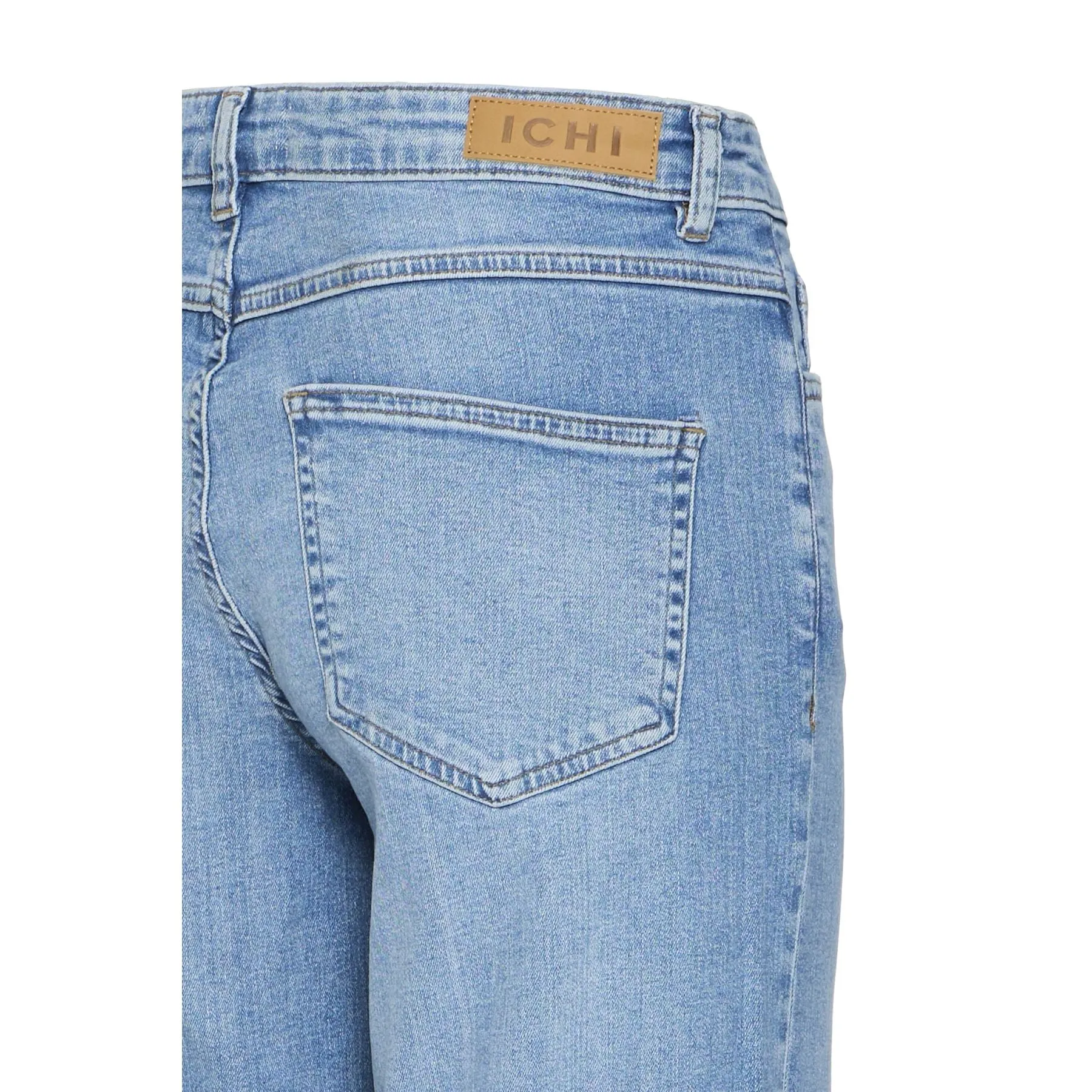 Ichi Womens Jeans Twiggy Light Blue Cropped length Comfortable Edge