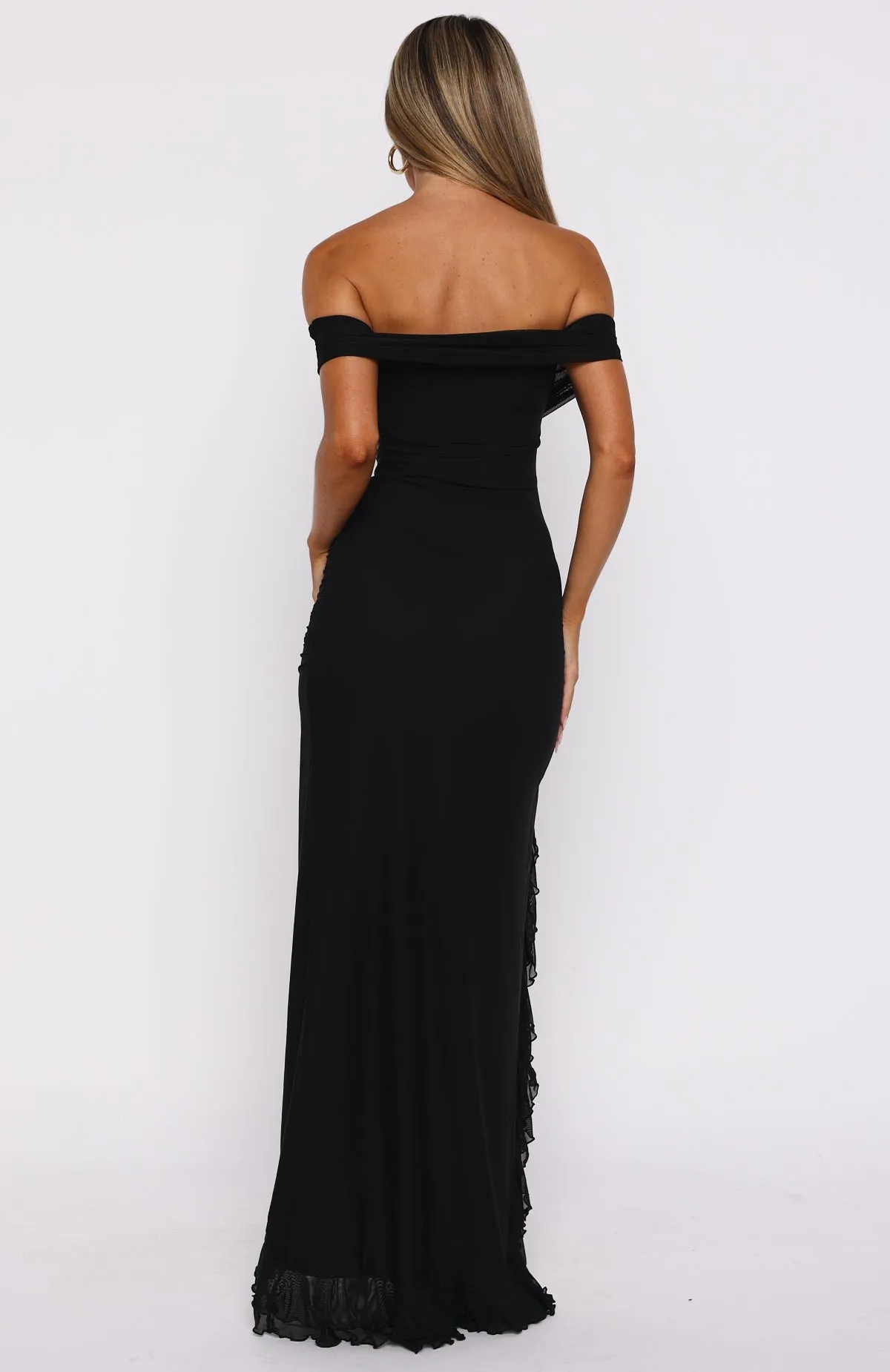 Fall Ready Jewel Tones Icon In Motion Strapless Maxi Dress Black