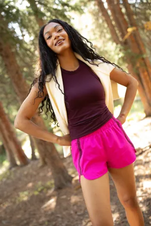 Adjustable Hem Illiana Cassis Knit Tank