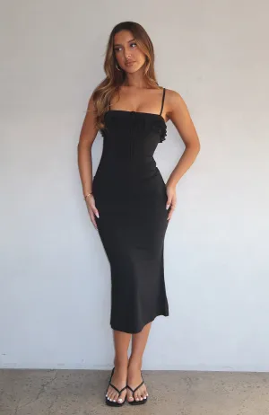 Beauty Zone I'm Your Favourite Midi Dress Black