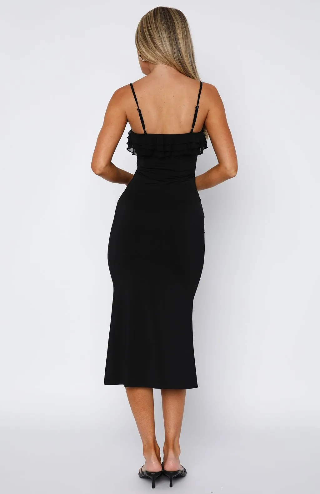 Social Ease Resort Ready I'm Your Favourite Midi Dress Black