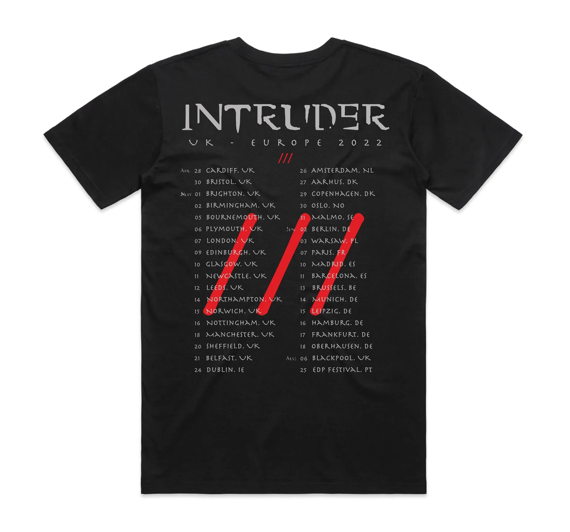 Scoop neck femininity Intruder Tour Dates T-Shirt