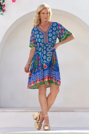 Fashionable Look Iris Short Dress in Paradiso