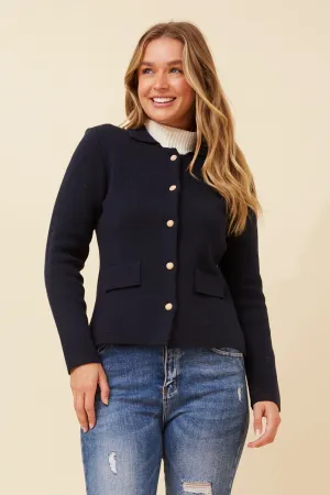 JAYANNA SOLID KNIT CARDIGAN Smart Weather Style Flexible Hem Adjustment