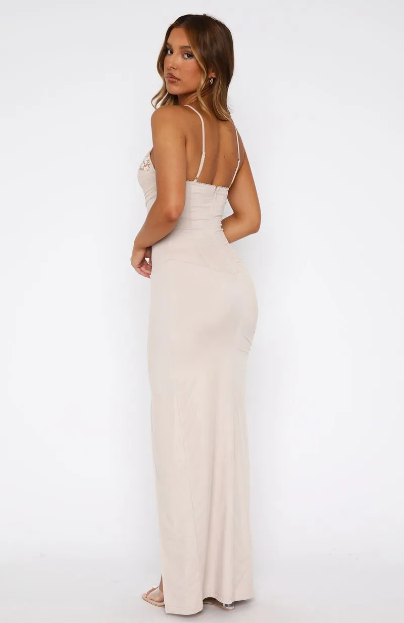 Just Be Friends Maxi Dress Sand Fall Comfort