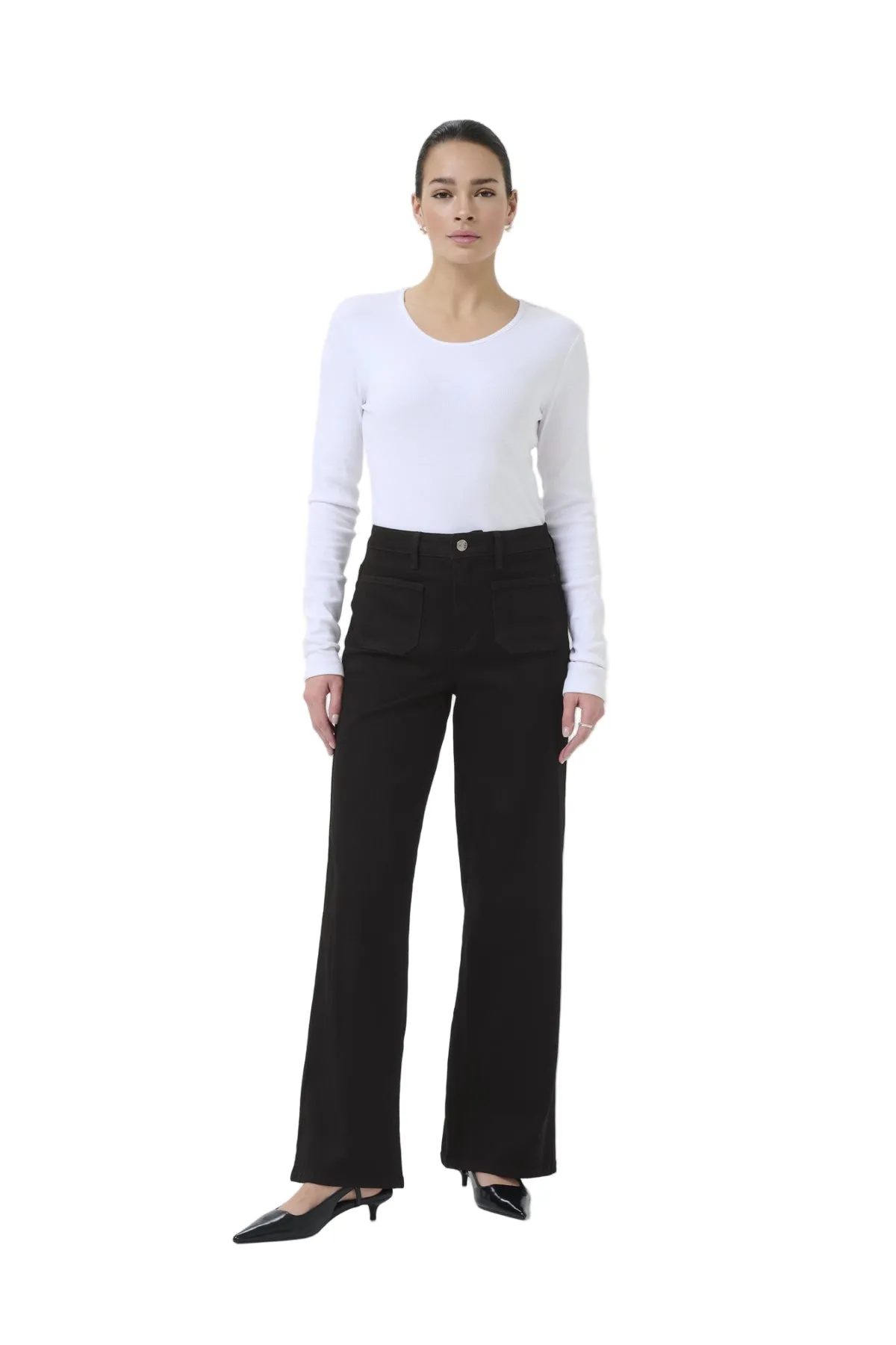 KAFFE 10510722 Black Deep No Fuss Fit Color Lock Technology