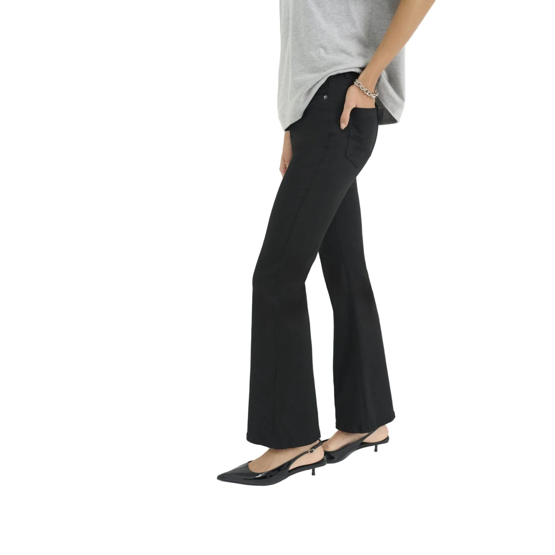 Kaffe Womens Jeans Forest HW Slim Fit Black Deep Breathable Lining