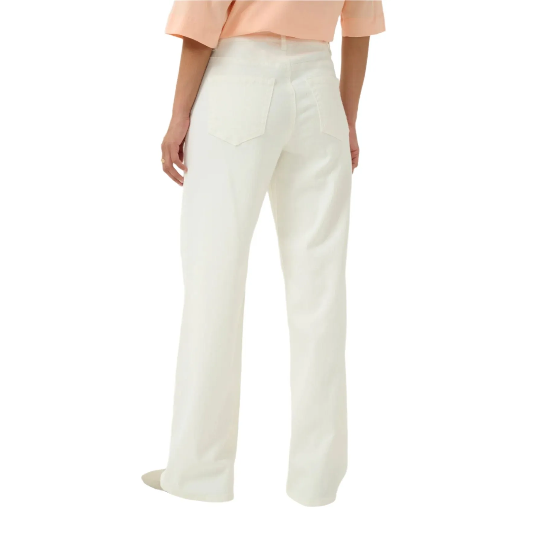 Gym Ready Evening Stroll Kaffe Womens Jeans Karla Twill Chalk