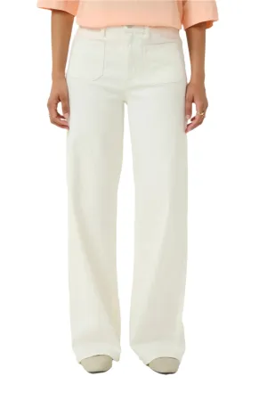 Kaffe Womens Jeans Karla Twill Chalk Minimalist Styling