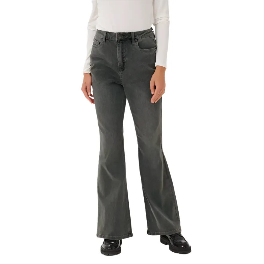 Daily Go-To Fashion Lover Versatile Kaffe Womens Jeans Sinem HW Flared Medium Grey Denim