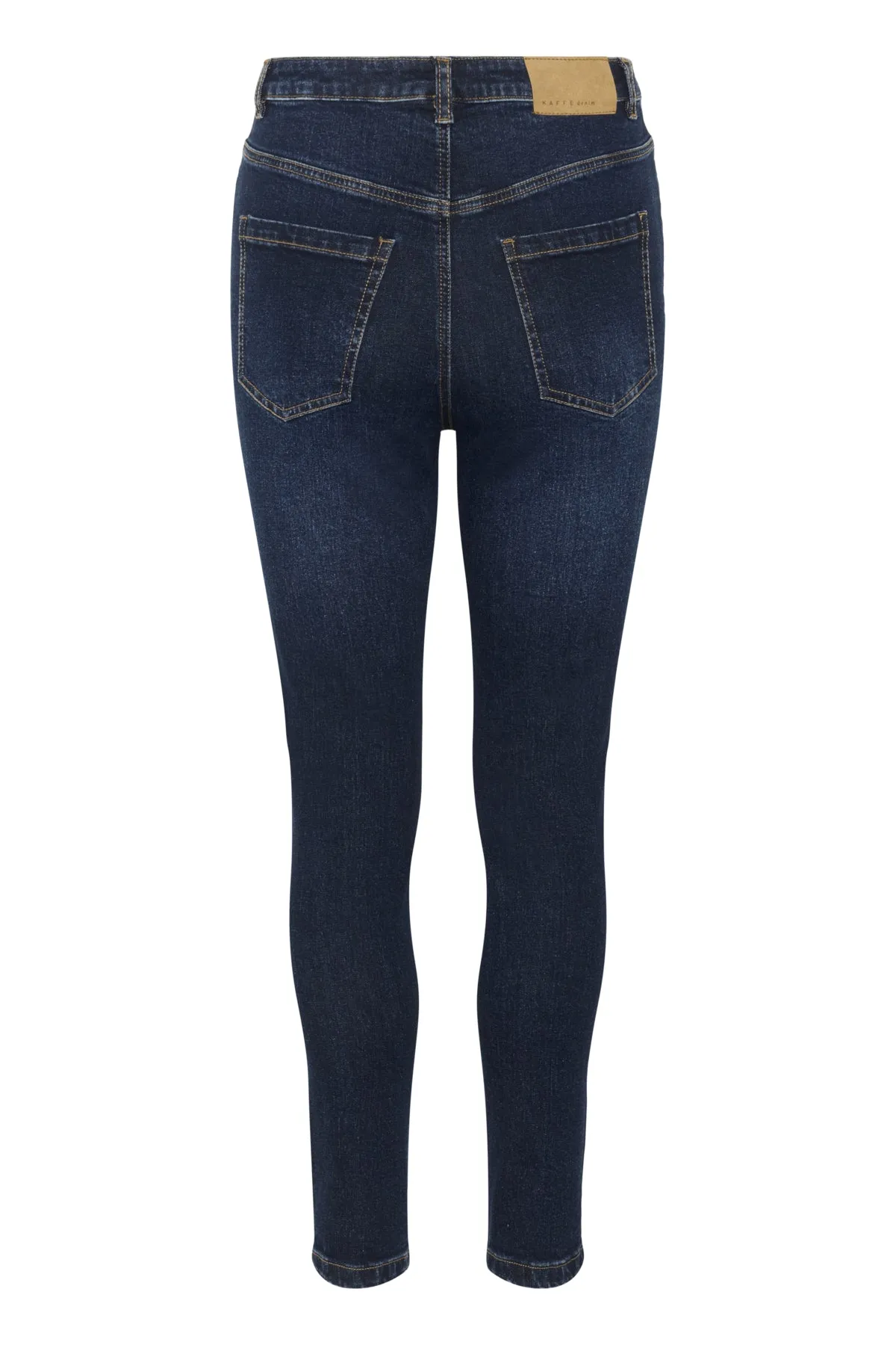 Kaffe Womens Jeans Willow HW Slim Fit Dark Blue Denim Everyday Outdoor Enthusiast Vibrant Sleek Fit