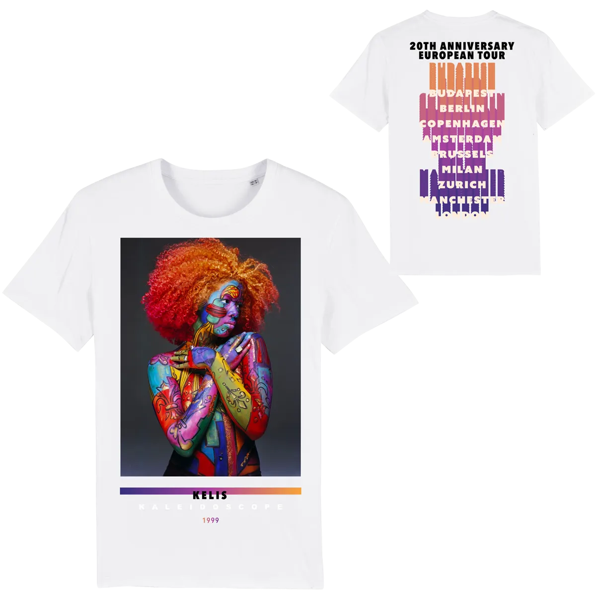 Kaleidoscope Tour Unisex T-Shirt High Density Knit Essential Fashion