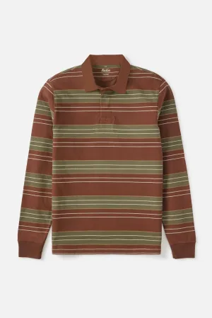 Katin Mens Shirt Greg LS Rugby Polo Comfy Active Fit Comfy Top