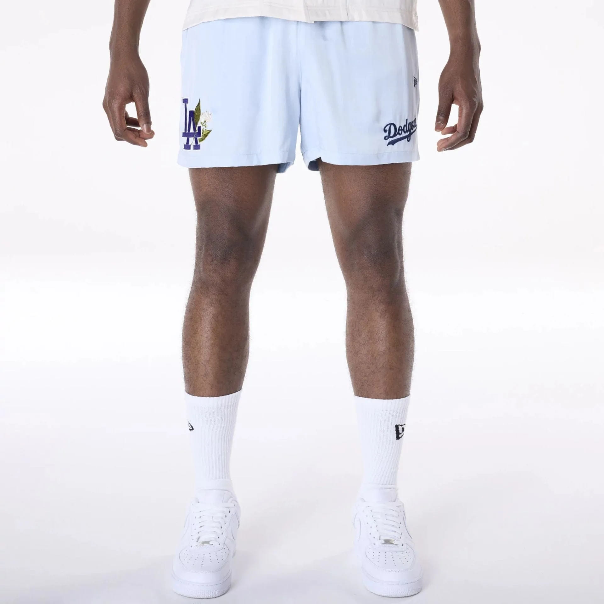 LA Dodgers MLB Woven Pastel Blue Shorts Cross Ventilation Channels