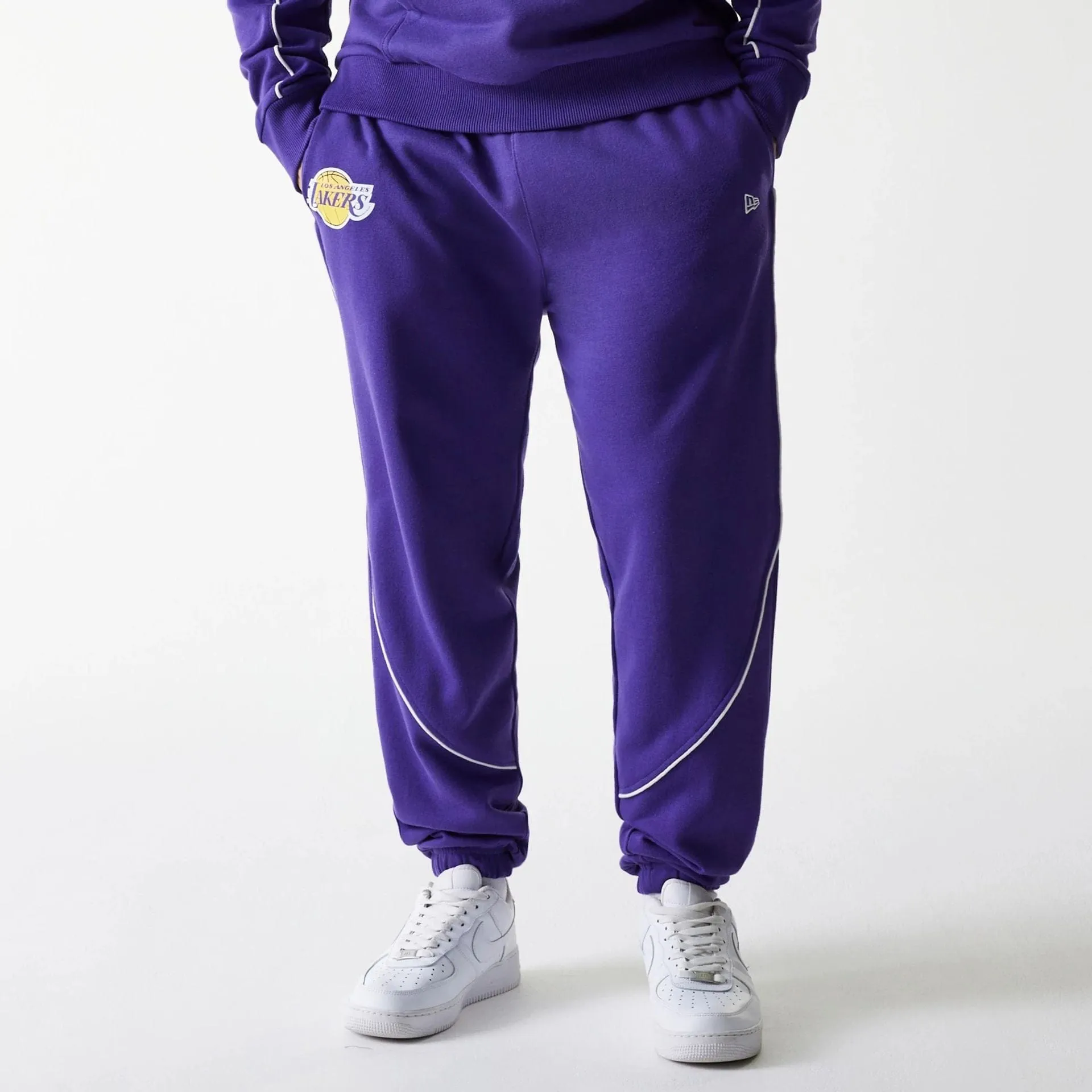 LA Lakers NBA Piping Purple Joggers Sporty Function No Gap Waistband