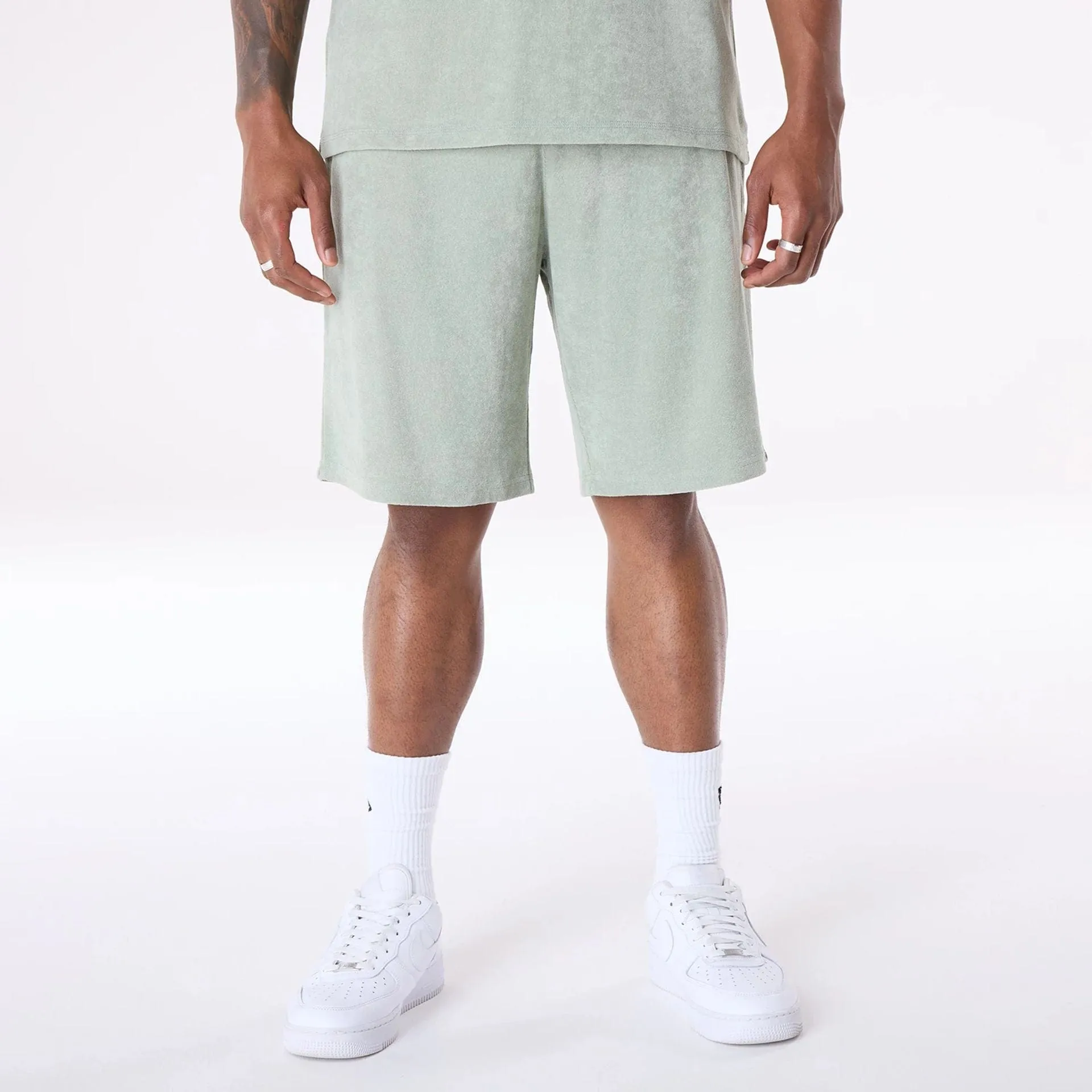 New Era Towelling Pastel Green Shorts Breezy Design