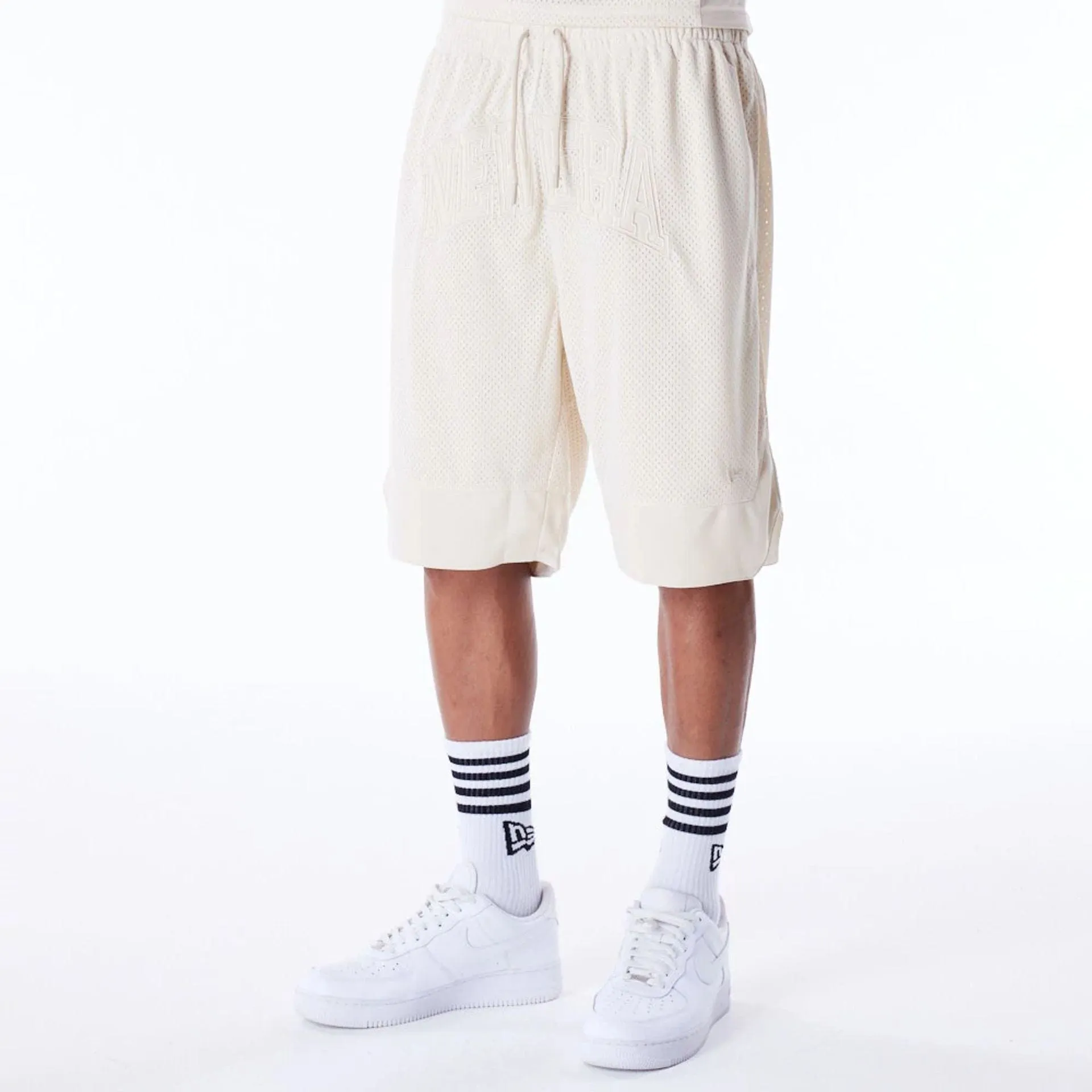 New Era Mesh Stone Oversized Shorts Reflective details