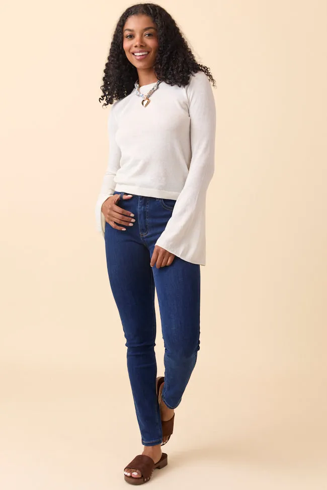 The Deanna Cream Scoop Neck Bell Sleeve Top Just Classically Cassidy X Pink Lily Flexible Apparel