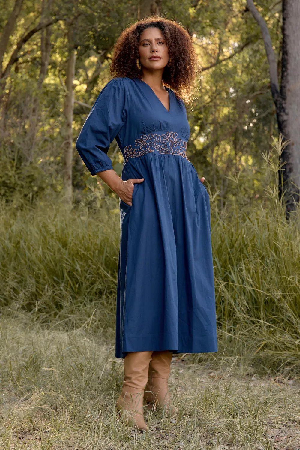 Lisa Embroidered Dress in Dorie Casual and Stylish FlexibleClosure