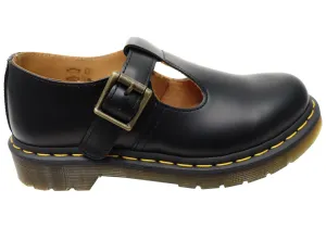 Dr Martens Womens Polley Smooth Mary Jane Comfortable Leather Shoes Run Meet Elastic Gore Panels