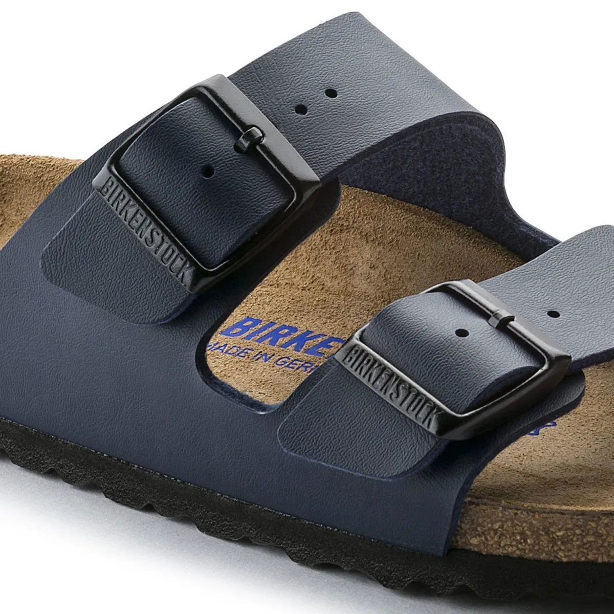 Classic Finish Birkenstock Women's Arizona Soft Footbed Navy Birko-Flor